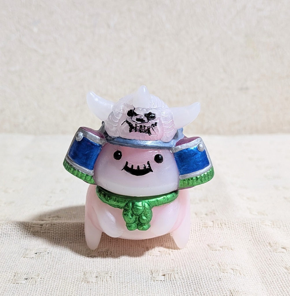 松村魂オリジナルソフビ「兜の妖精キャスキィ」カスタム作品