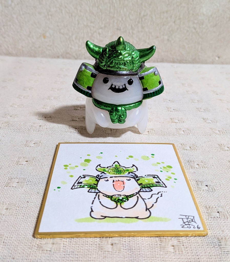 松村魂オリジナルソフビ「兜の妖精キャスキィ」カスタム作品