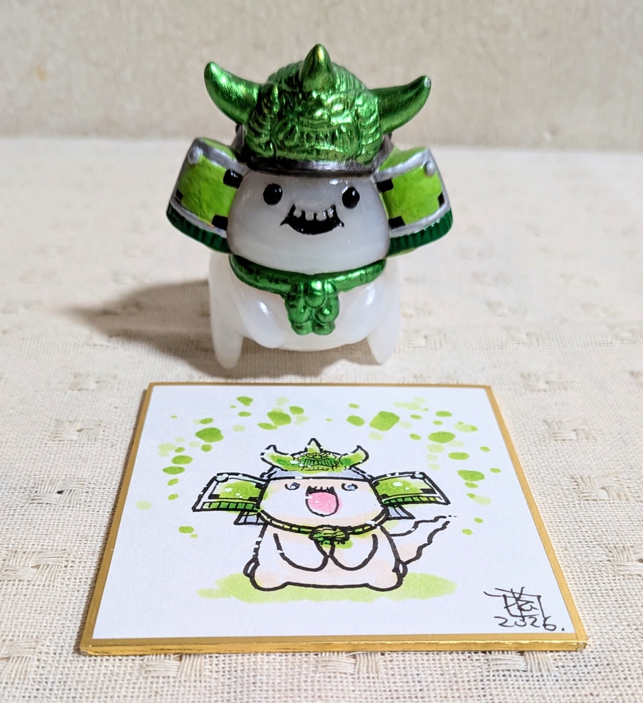 松村魂オリジナルソフビ「兜の妖精キャスキィ」カスタム作品