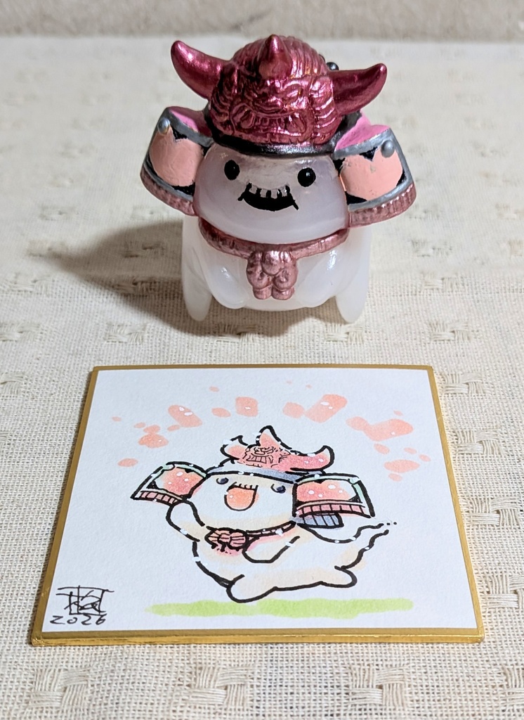 松村魂オリジナルソフビ「兜の妖精キャスキィ」カスタム作品