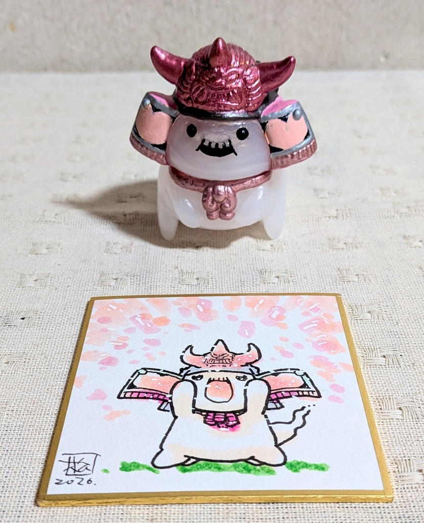 松村魂オリジナルソフビ「兜の妖精キャスキィ」カスタム作品