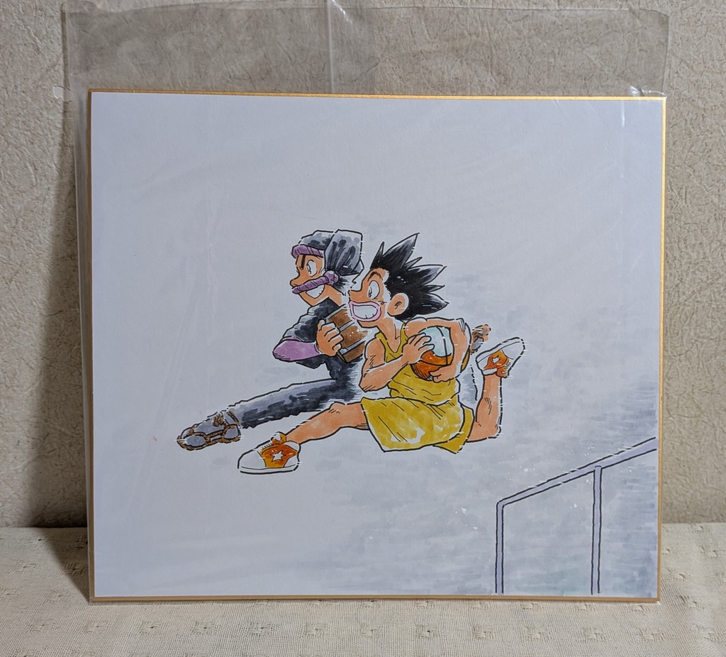 松村努　イラスト色紙