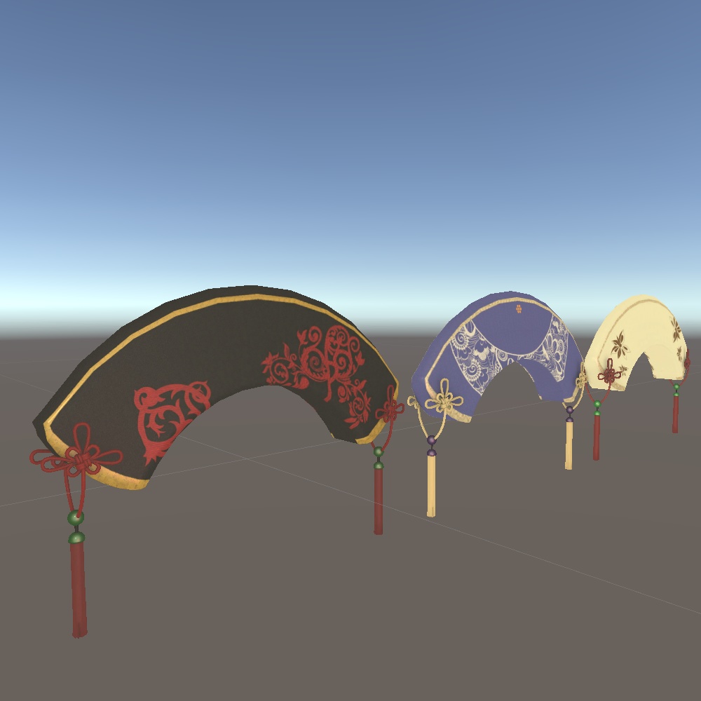 大拉翅風 中華帽 3テクスチャ