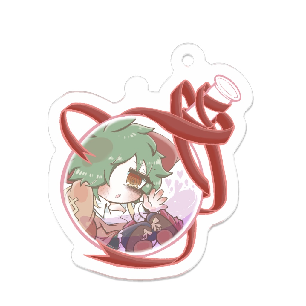 2号ちゃん先生アクリルキーホルダー(フラスコ)