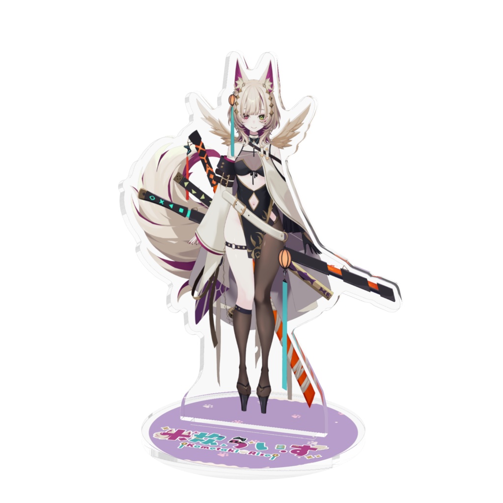 白ウルフ米炊らいずアクリルフィギュア