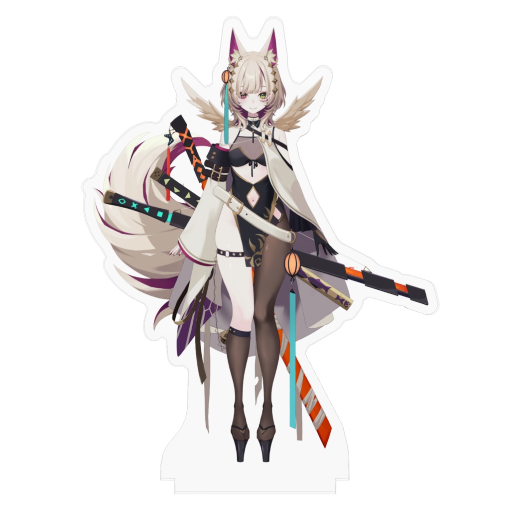 白ウルフ米炊らいずアクリルフィギュア