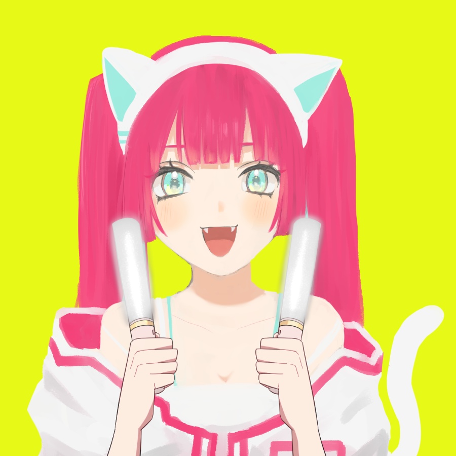 【商用利用可】配信素材ペンライトを持つ手のイラスト【vtuber向け】