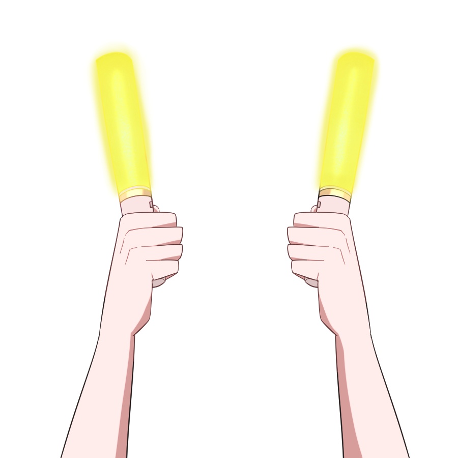 【商用利用可】配信素材ペンライトを持つ手のイラスト【vtuber向け】