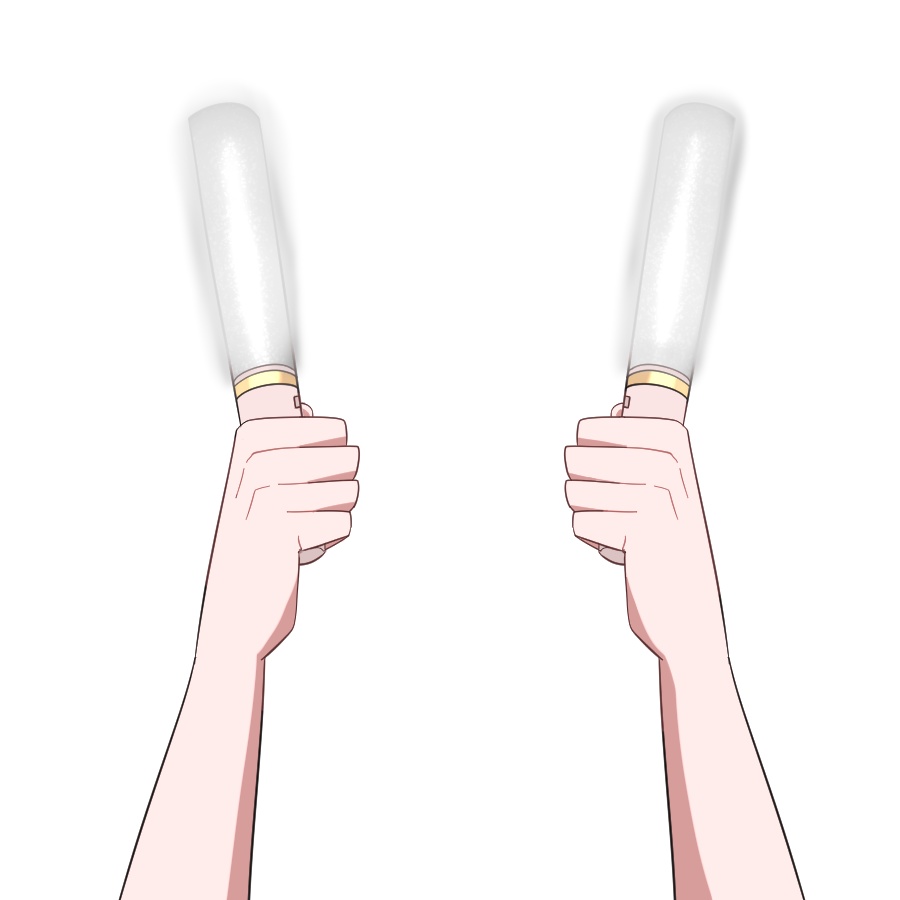 【商用利用可】配信素材ペンライトを持つ手のイラスト【vtuber向け】