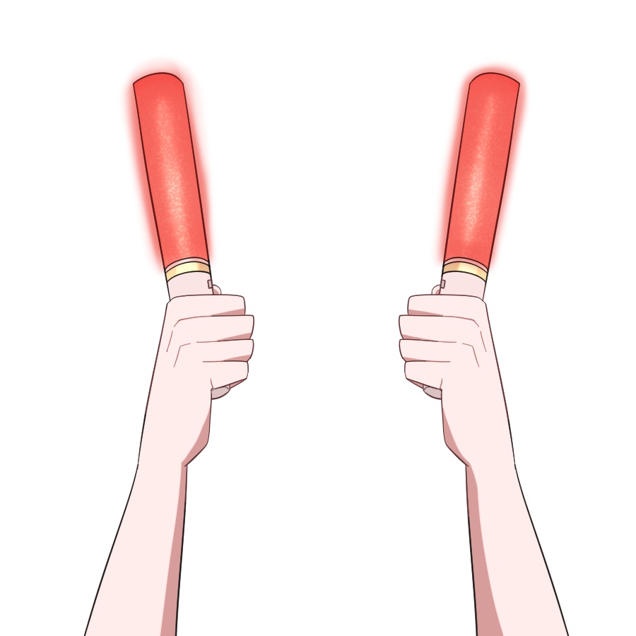 【商用利用可】配信素材ペンライトを持つ手のイラスト【vtuber向け】