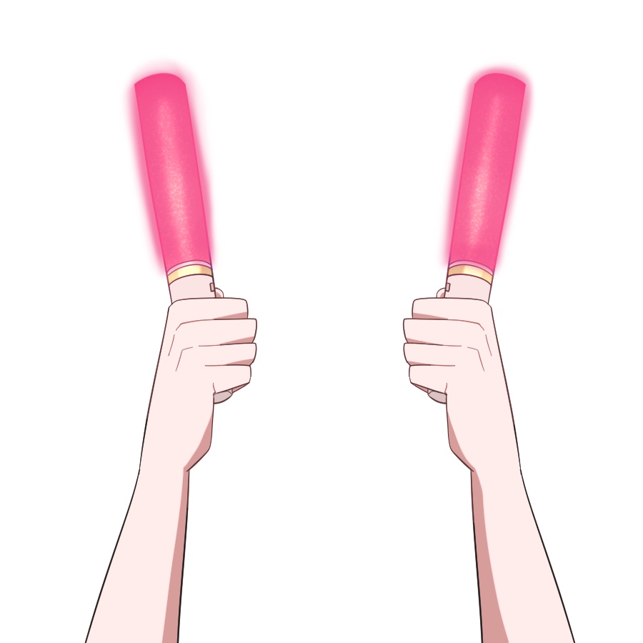 【商用利用可】配信素材ペンライトを持つ手のイラスト【vtuber向け】