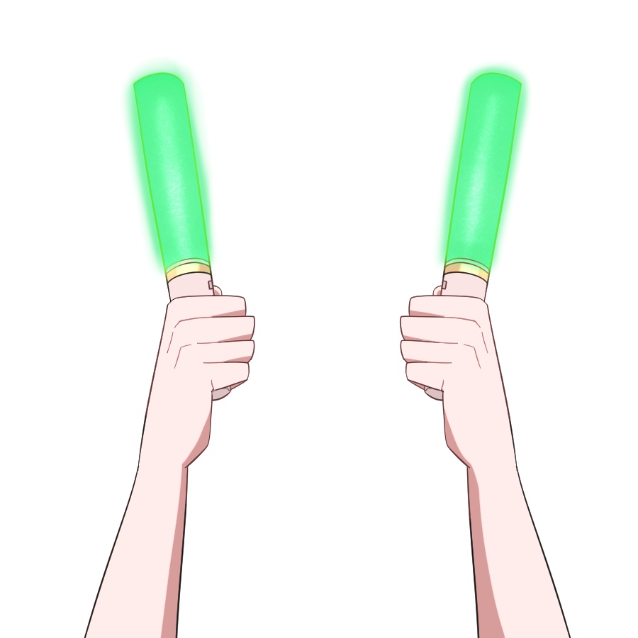 【商用利用可】配信素材ペンライトを持つ手のイラスト【vtuber向け】