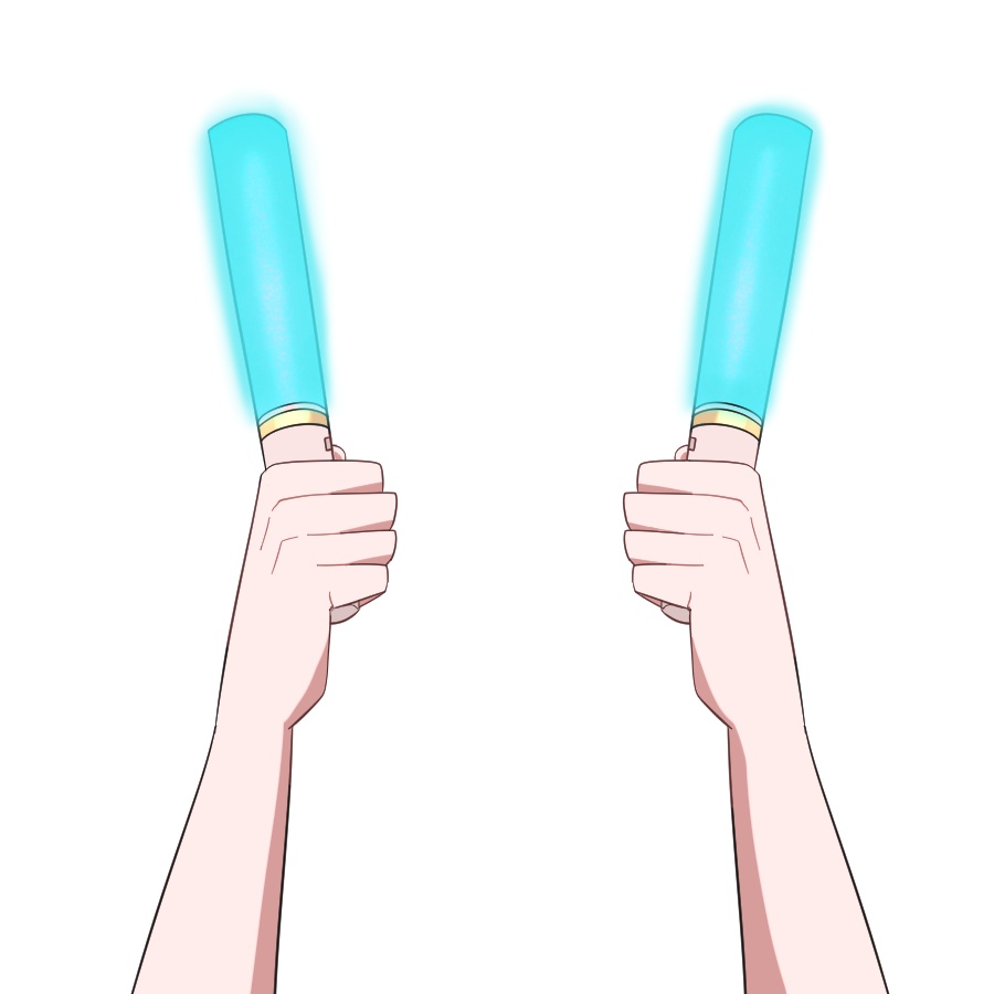 【商用利用可】配信素材ペンライトを持つ手のイラスト【vtuber向け】