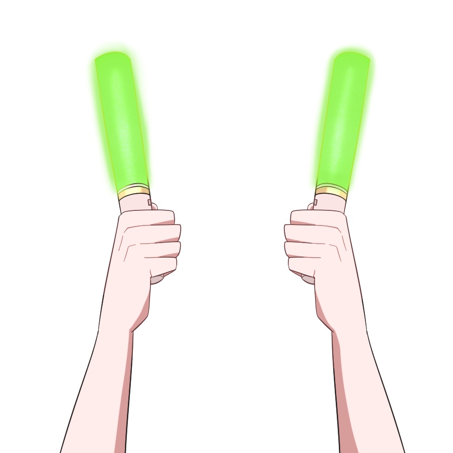 【商用利用可】配信素材ペンライトを持つ手のイラスト【vtuber向け】