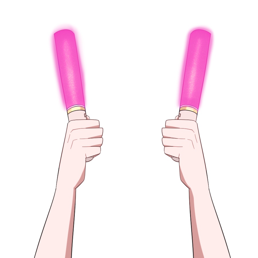 【商用利用可】配信素材ペンライトを持つ手のイラスト【vtuber向け】
