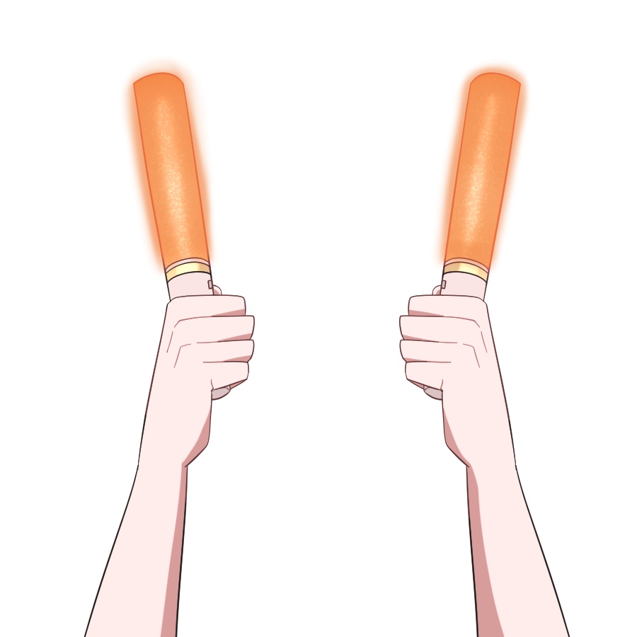 【商用利用可】配信素材ペンライトを持つ手のイラスト【vtuber向け】