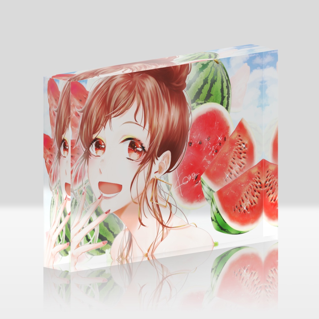スイカと女の子