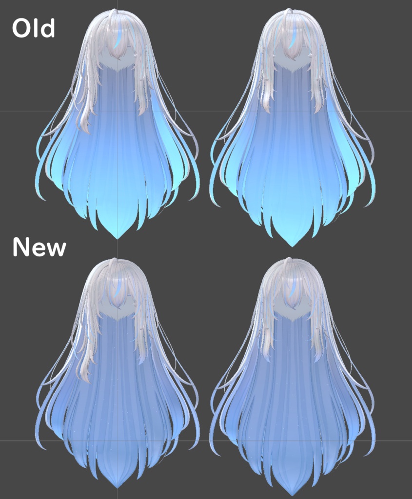 【Soft Long Hair専用/無料あり】グラデーション&メッシュの変更
