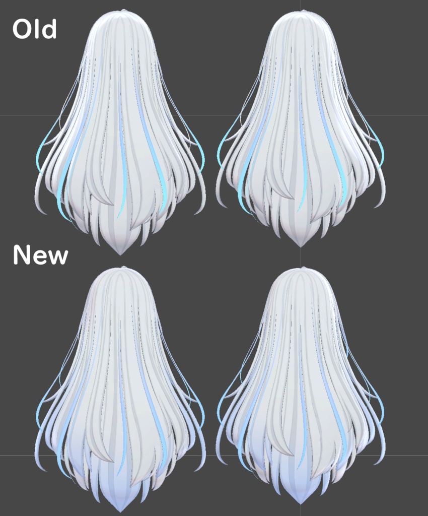 【Soft Long Hair専用/無料あり】グラデーション&メッシュの変更