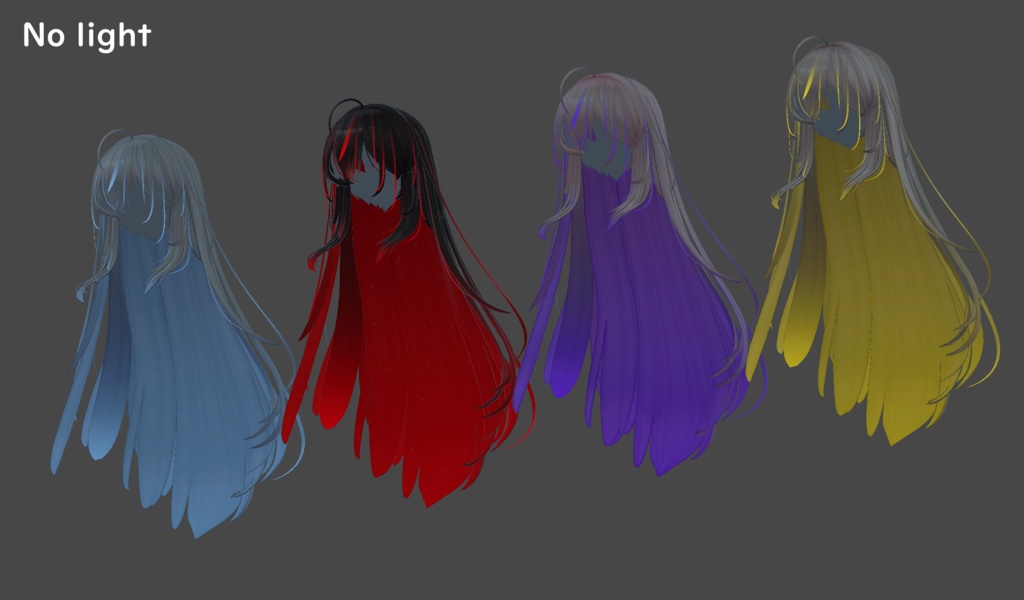 【Soft Long Hair専用/無料あり】グラデーション&メッシュの変更