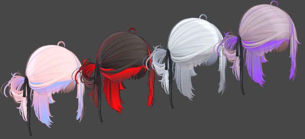 【Side Bun Hair専用/無料】グラデーション&メッシュの変更