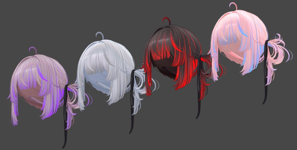 【Side Bun Hair専用/無料】グラデーション&メッシュの変更