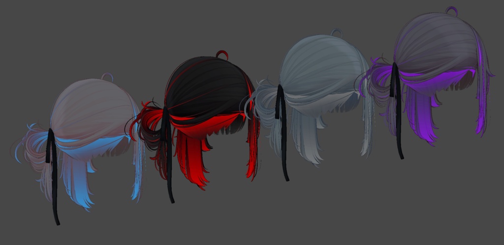 【Side Bun Hair専用/無料】グラデーション&メッシュの変更