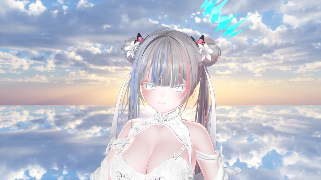 【Oriental Double Bun Hair専用】グラデーション&メッシュの変更