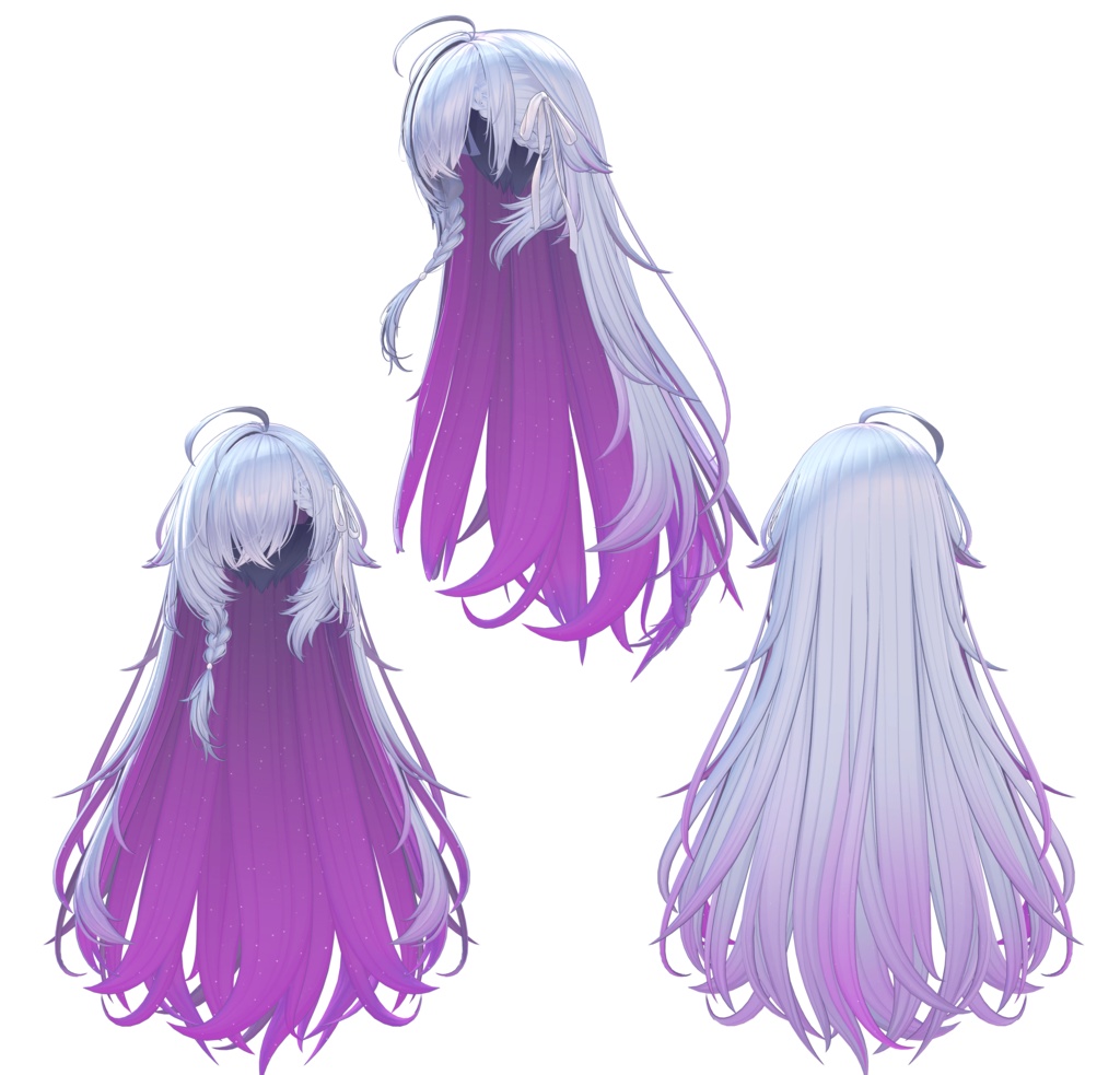 【Rough Long Hair専用】グラデーション&メッシュの変更