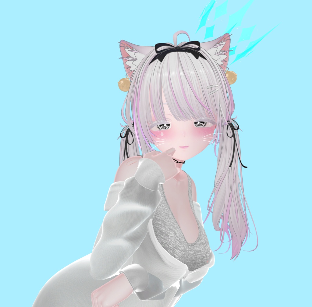 【猫ツインテールヘア専用】グラデーション&メッシュの変更