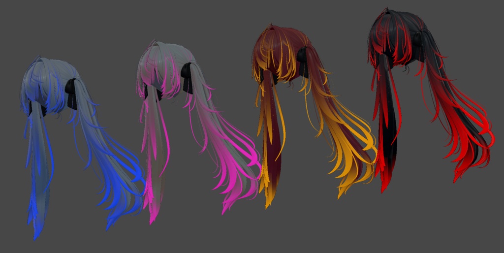 【Goth Twin Tail専用】グラデーション&メッシュの変更