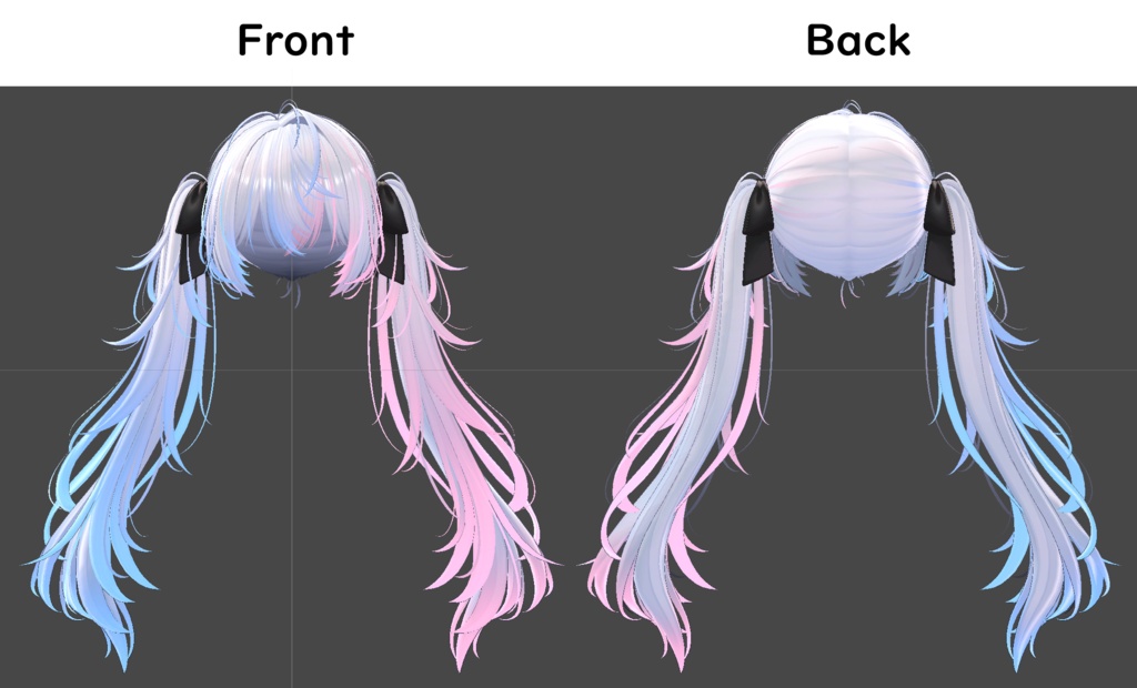 【Goth Twin Tail専用】グラデーション&メッシュの変更