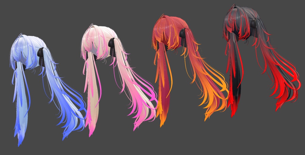 【Goth Twin Tail専用】グラデーション&メッシュの変更