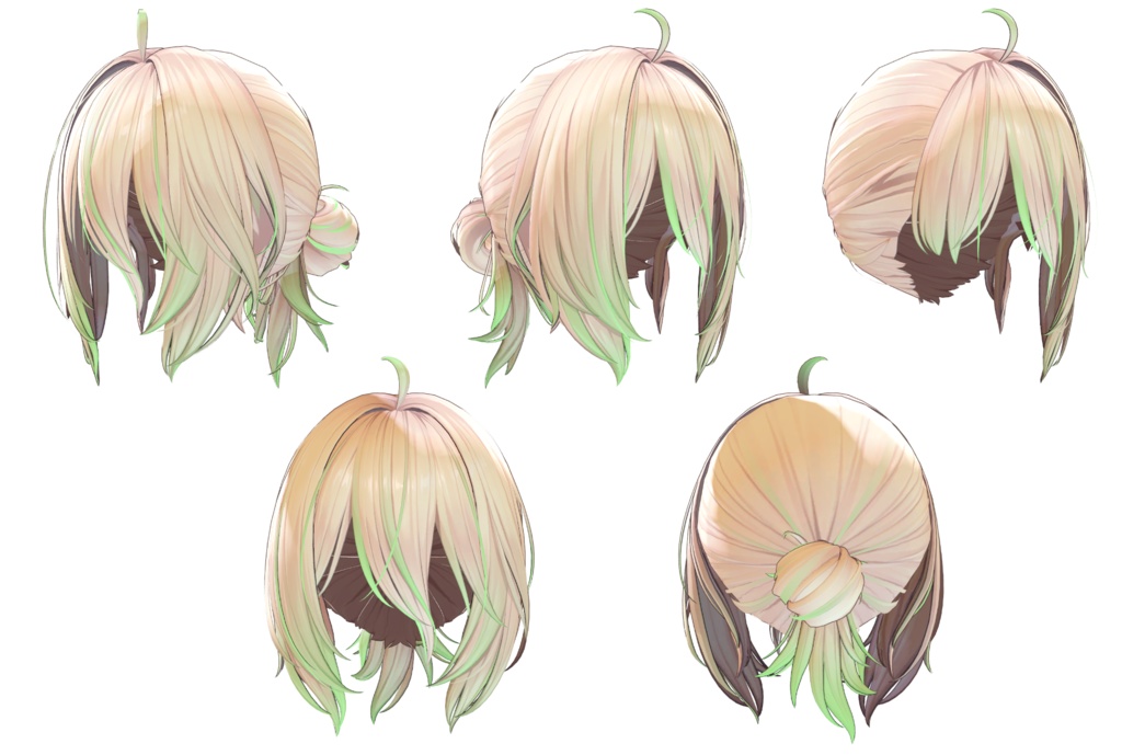 【Cozy Bun Hair専用】グラデーション&メッシュの変更