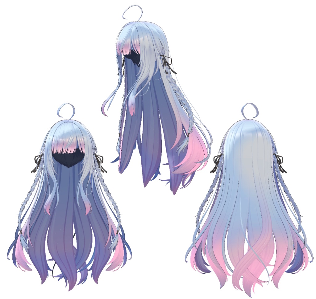 【Lavender Braid Hair専用】グラデーション&メッシュの変更