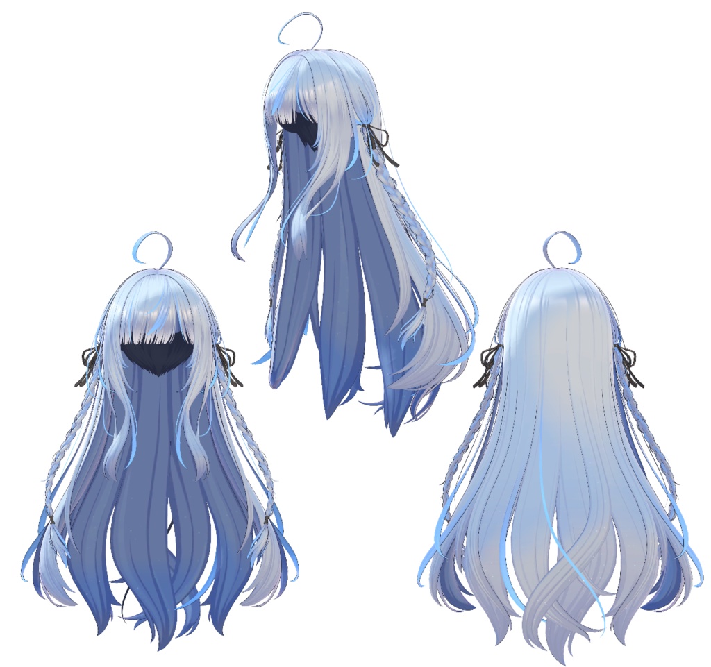 【Lavender Braid Hair専用】グラデーション&メッシュの変更