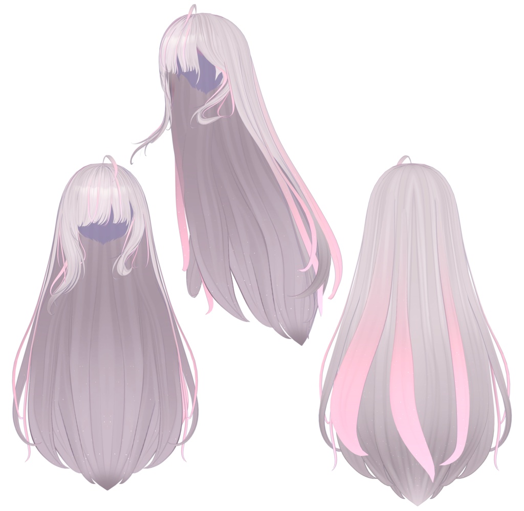 【かわいいロングストレートヘア専用】グラデーション&メッシュの変更