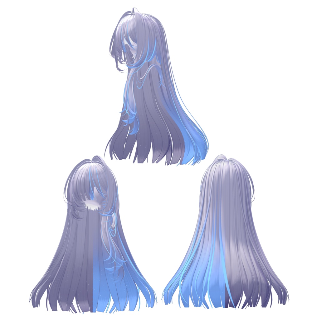 【くろねこロングヘア専用】グラデーション&メッシュの変更