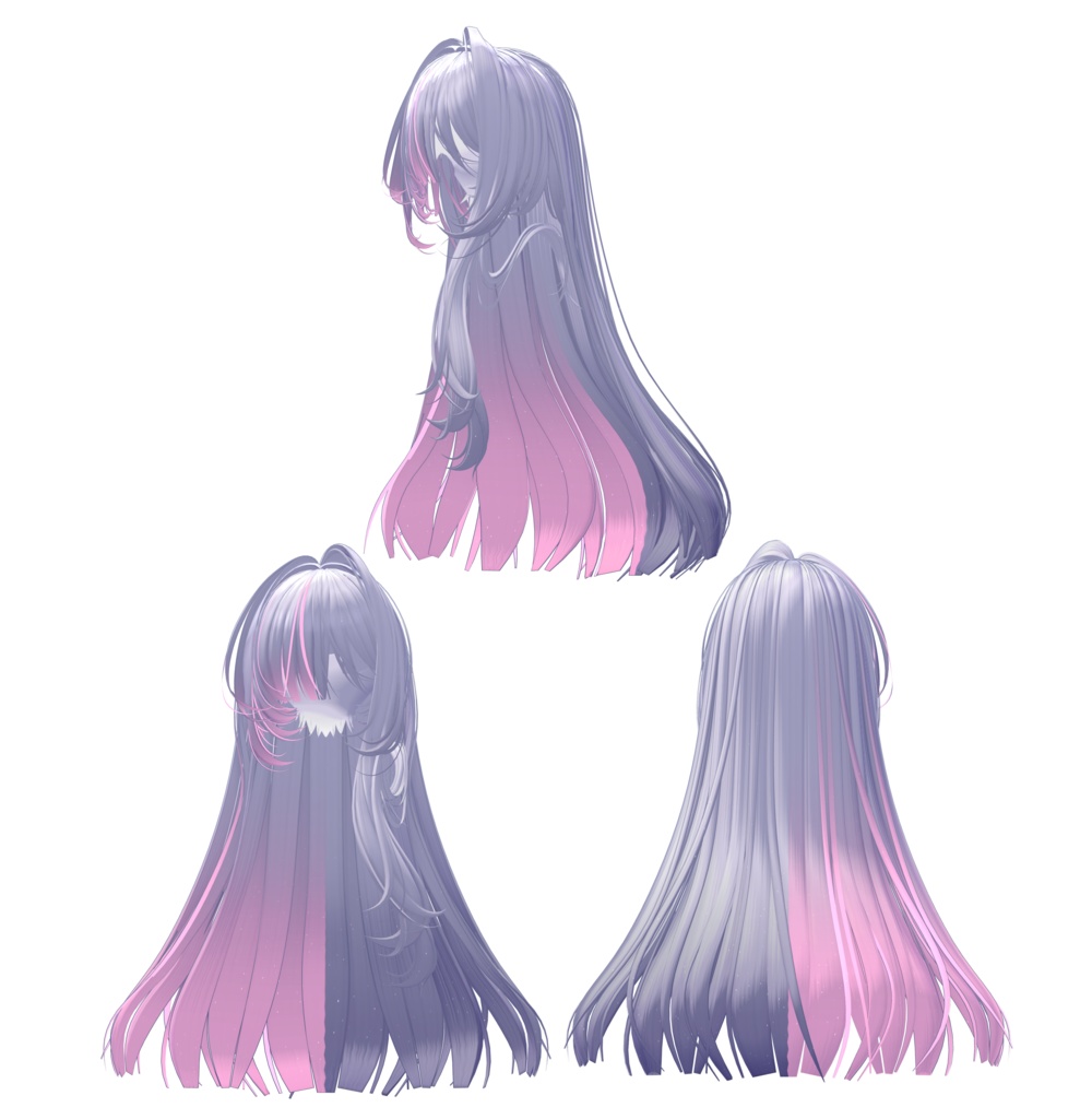 【くろねこロングヘア専用】グラデーション&メッシュの変更