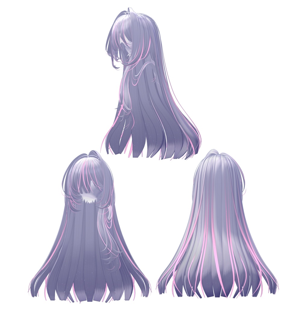 【くろねこロングヘア専用】グラデーション&メッシュの変更