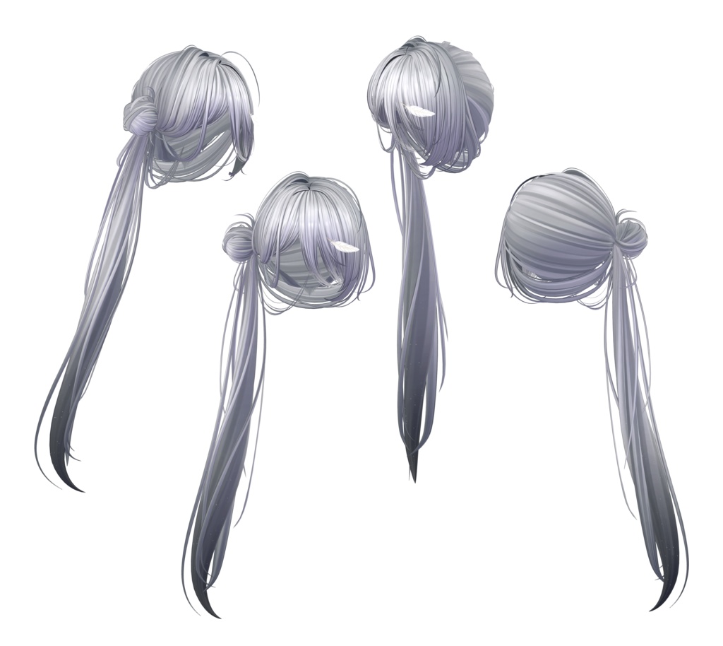 【バンサイドテールヘア専用】グラデーション&メッシュの変更