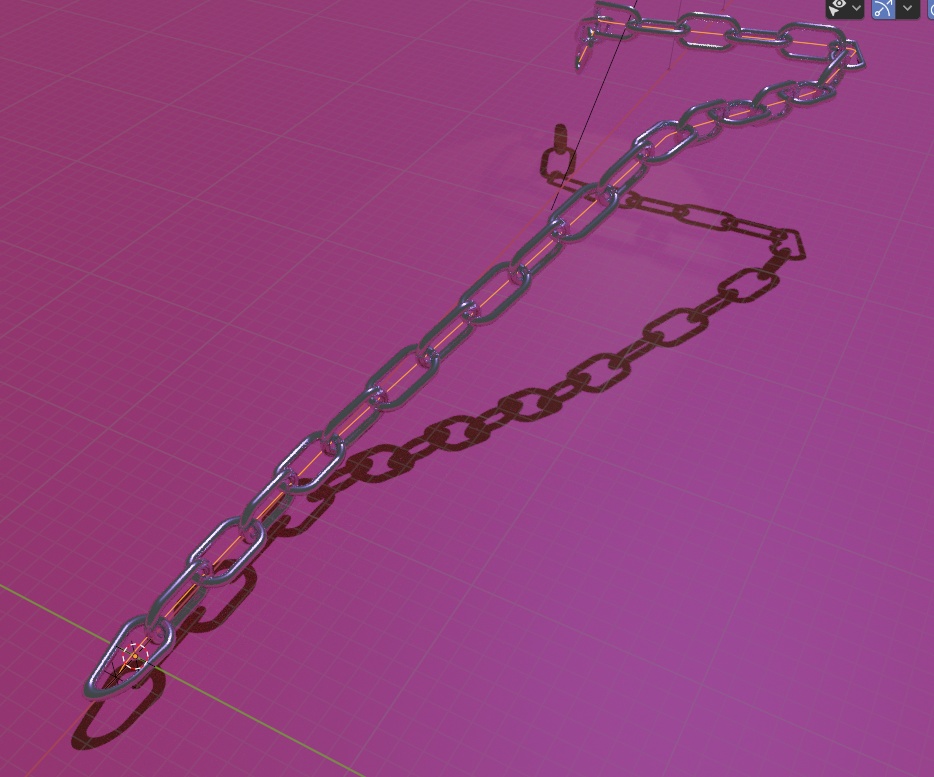 3D素材 鎖_チェーン_Chain 編集で延長、変形可能blender