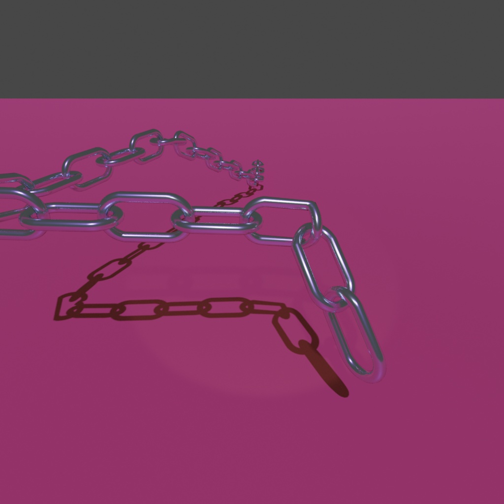 3D素材　鎖_チェーン_Chain　編集で延長、変形可能blender