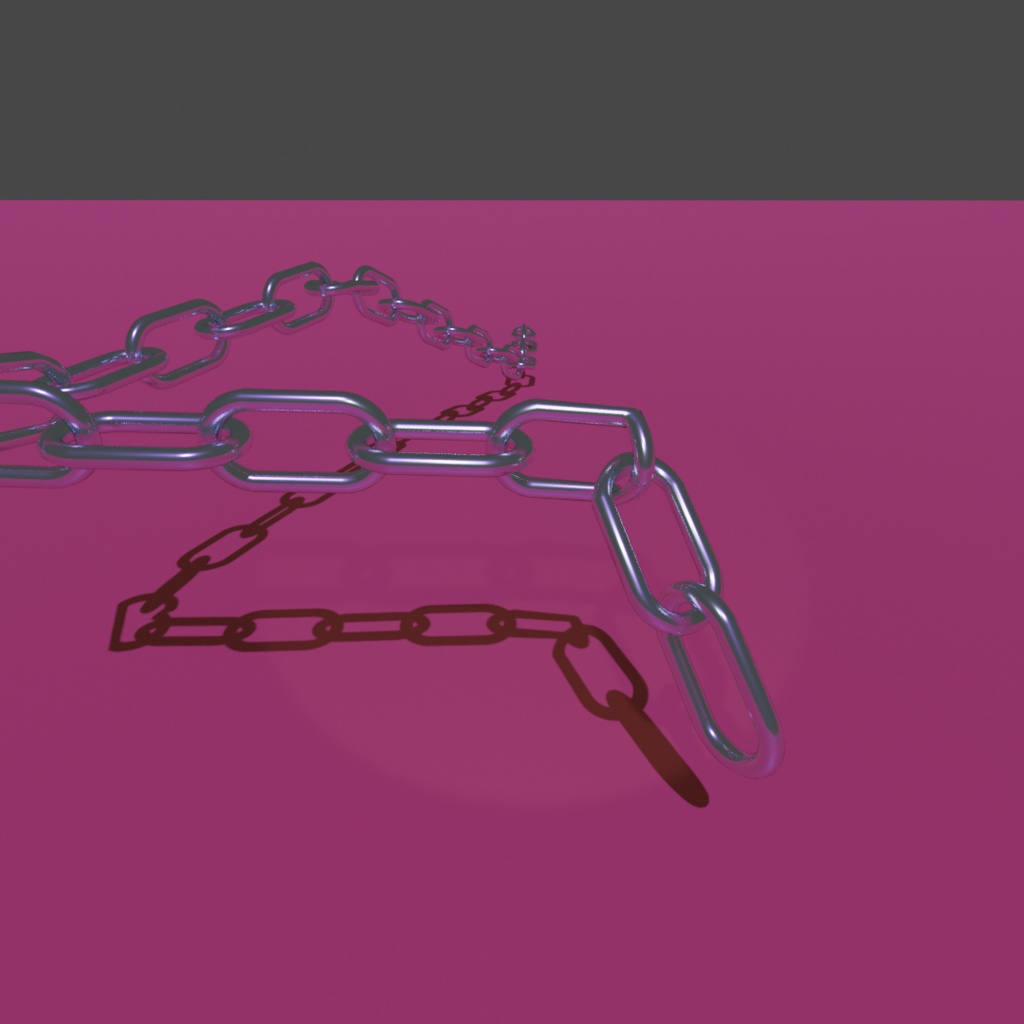 3D素材 鎖_チェーン_Chain 編集で延長、変形可能blender