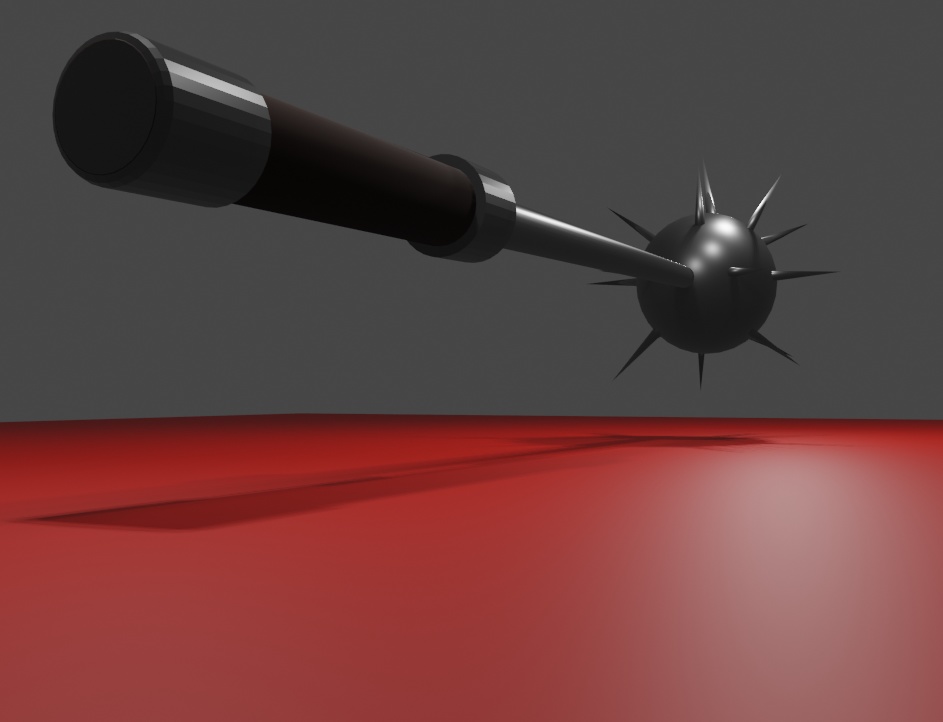 3D素材 モーニングスター/いかつめの鉄球/武器 blender/FBX