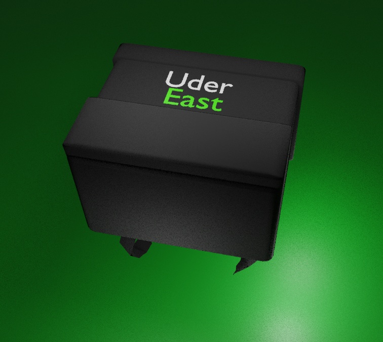 3D素材 架空のお食事配達サービス/UderEast/配送用カバン blender/FBX