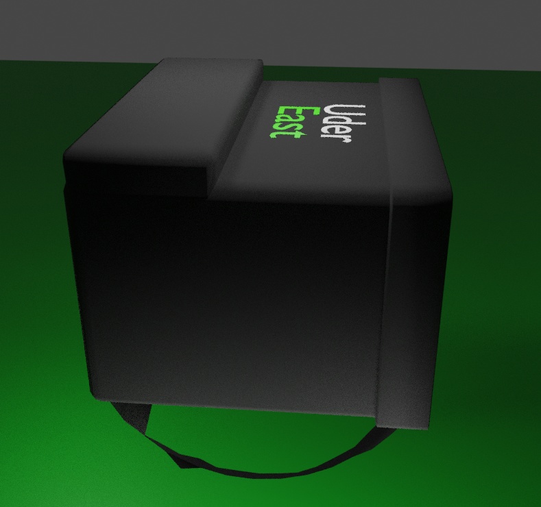 3D素材 架空のお食事配達サービス/UderEast/配送用カバン blender/FBX