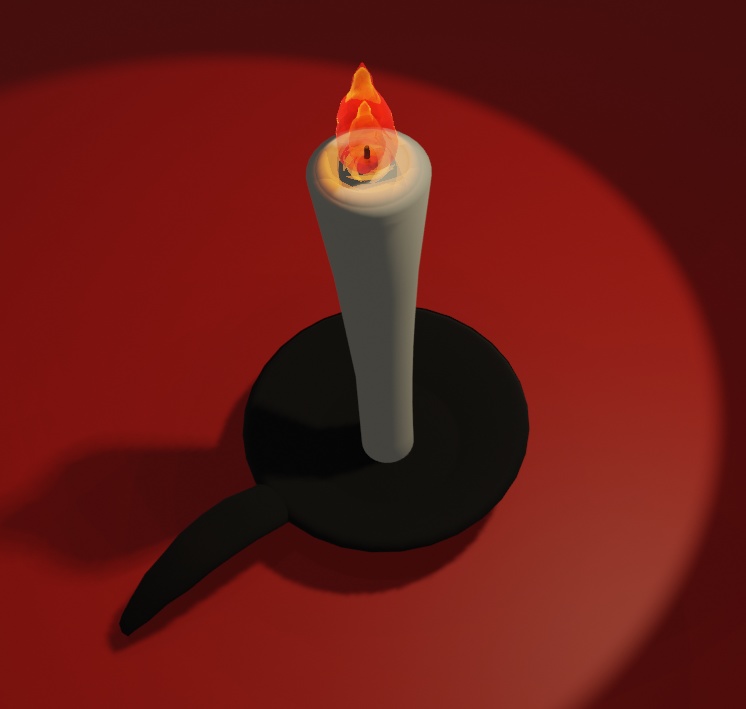 【3D素材データ】和ろうそく(燭台つき)【blender/FBXデータ】