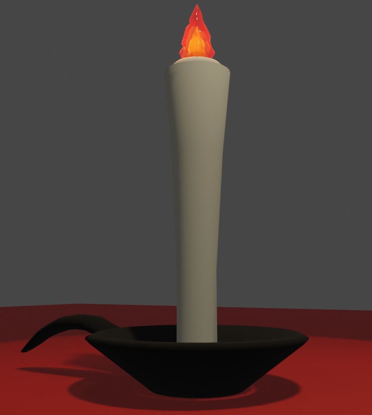 【3D素材データ】和ろうそく(燭台つき)【blender/FBXデータ】