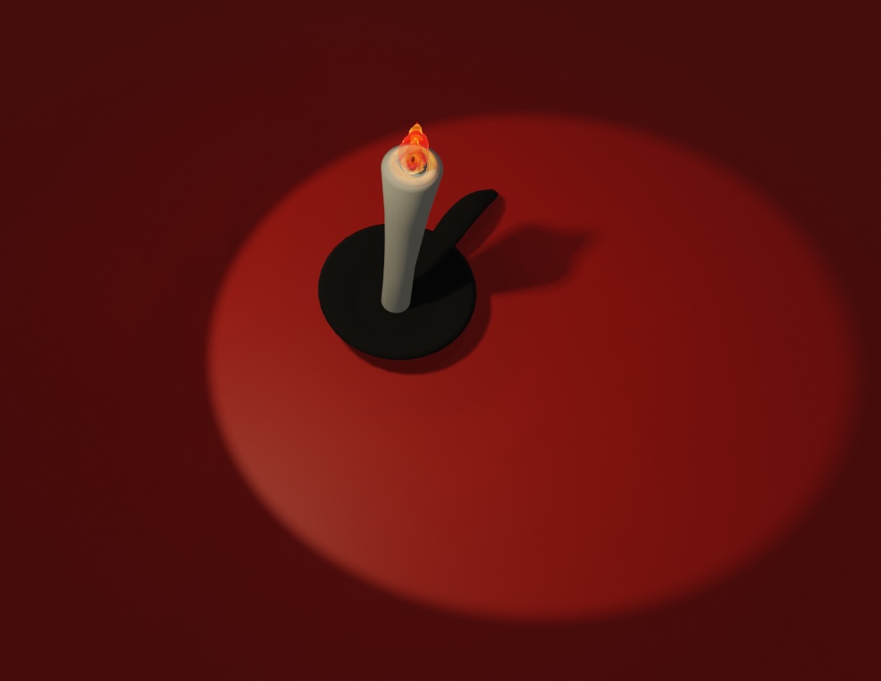 【3D素材データ】和ろうそく(燭台つき)【blender/FBXデータ】